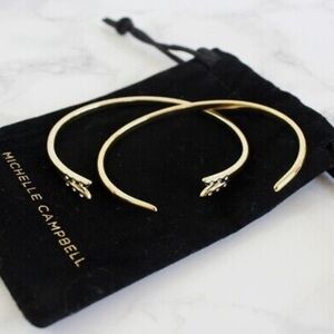 NEW Michelle Campbell 14k Gold plated bangle set